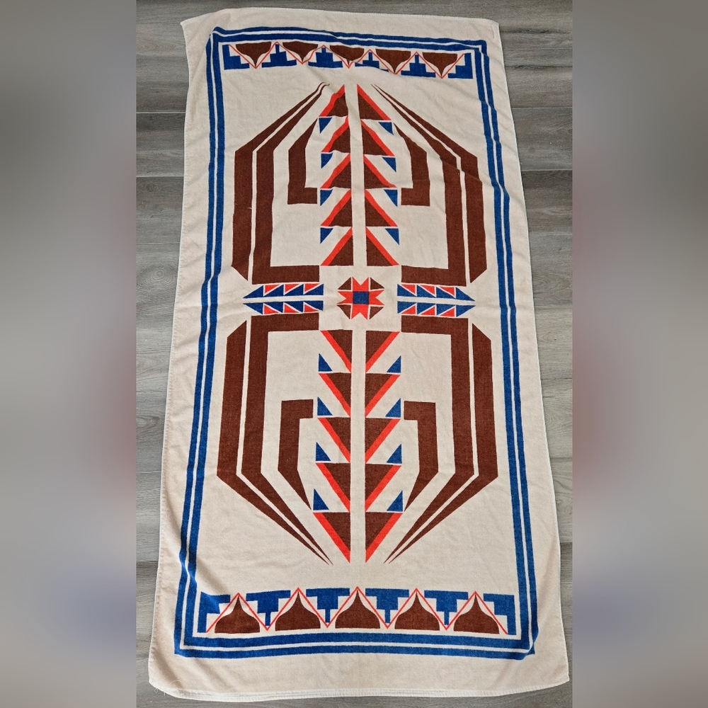 Vintage Southwestern Print Beach Towel